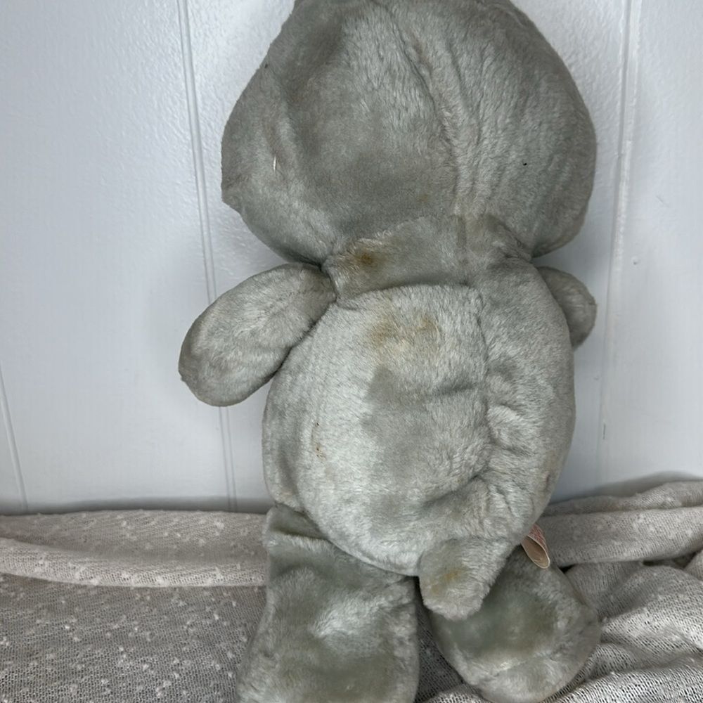 CARE BEARS Grams Bear Vintage 1983 Stuffed 15" Gray - Picture 5 of 8
